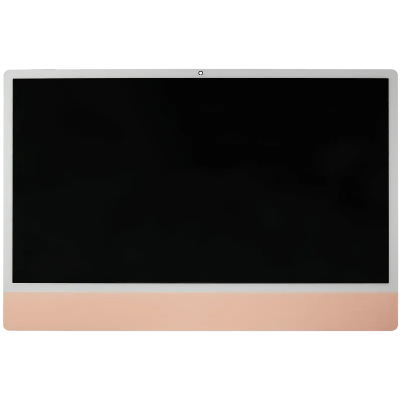 Kompletní LCD displej pro iMac 24" A2873 (2023) / A3137 / A3247 (2024) (LG204A-215 LM235UH1 SDD1) (originál z vyřazeného zařízení, stav A) (velký otvor pro kameru) (oranžová)