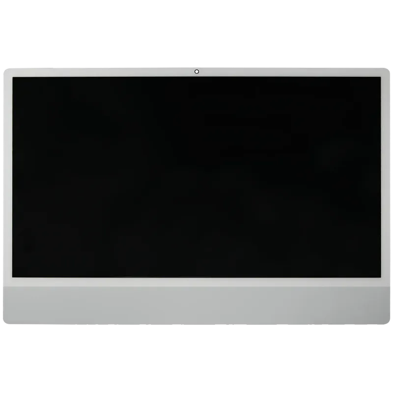 Kompletní LCD displej pro iMac 24" A2873 (2023) A3137 / A3247 (2024) (LG204A-215 LM235UH1 SDD3) (originál z vyřazeného zařízení, stav A) (velký otvor pro kameru) (stříbrná)