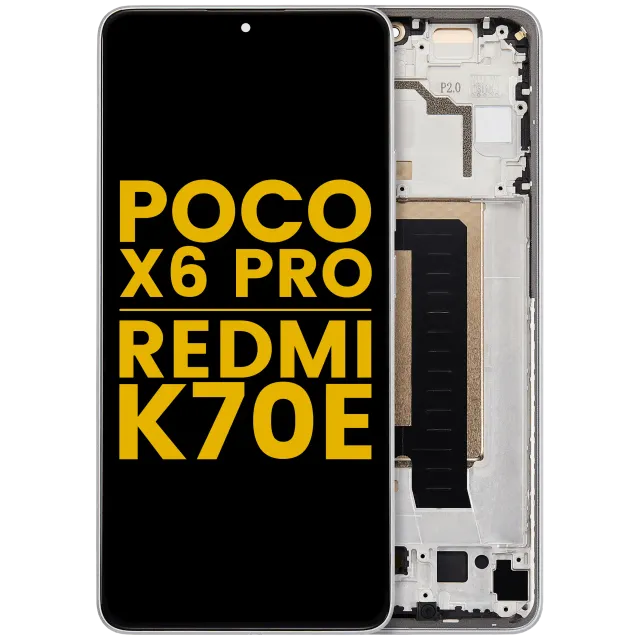 OLED displej s rámečkem pro Xiaomi Poco X6 Pro / Redmi K70E (repasovaný) (šedá)