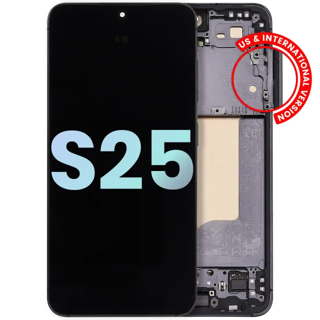 OLED displej s rámečkem pro Samsung Galaxy S25 5G (US & International) (Service Pack) (Blue Black)