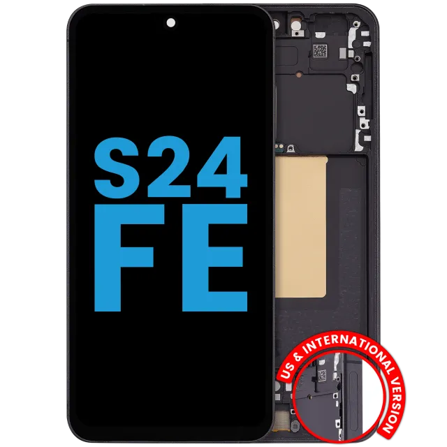 LCD displej s rámečkem pro Samsung Galaxy S24 FE 5G (US & International Version) (Aftermarket : incell) (grafitová)
