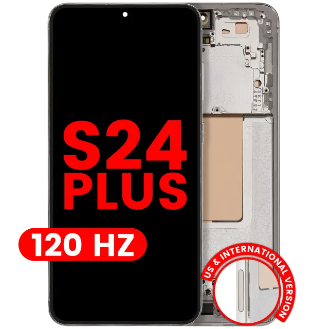 OLED displej s rámečkem pro Samsung Galaxy S24 Plus 5G (US & International Version) (Aftermarket Plus) (120 Hz) (Amber Yellow)