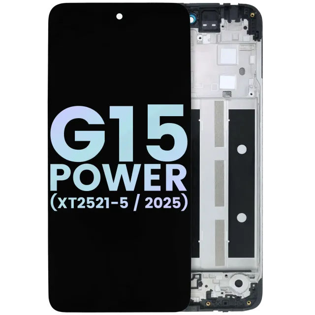 LCD displej s rámečkem pro Motorola Moto G15 Power (XT2521-5 /2025) (originál OEM) (všechny barvy)