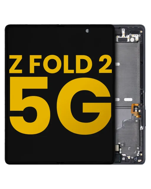 Vnitřní OLED s rámečkem pro Samsung Galaxy Z Fold 2 5G (repasovaný) (Mystic Black)