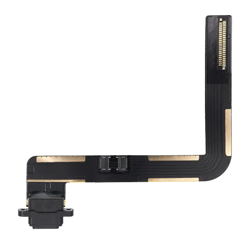 Flex kabel nabíjecího konektoru pro iPad Air 1 / iPad 5 (2017) / iPad 6 (2018) (nutné pájení) (Aftermarket Plus) (černá)
