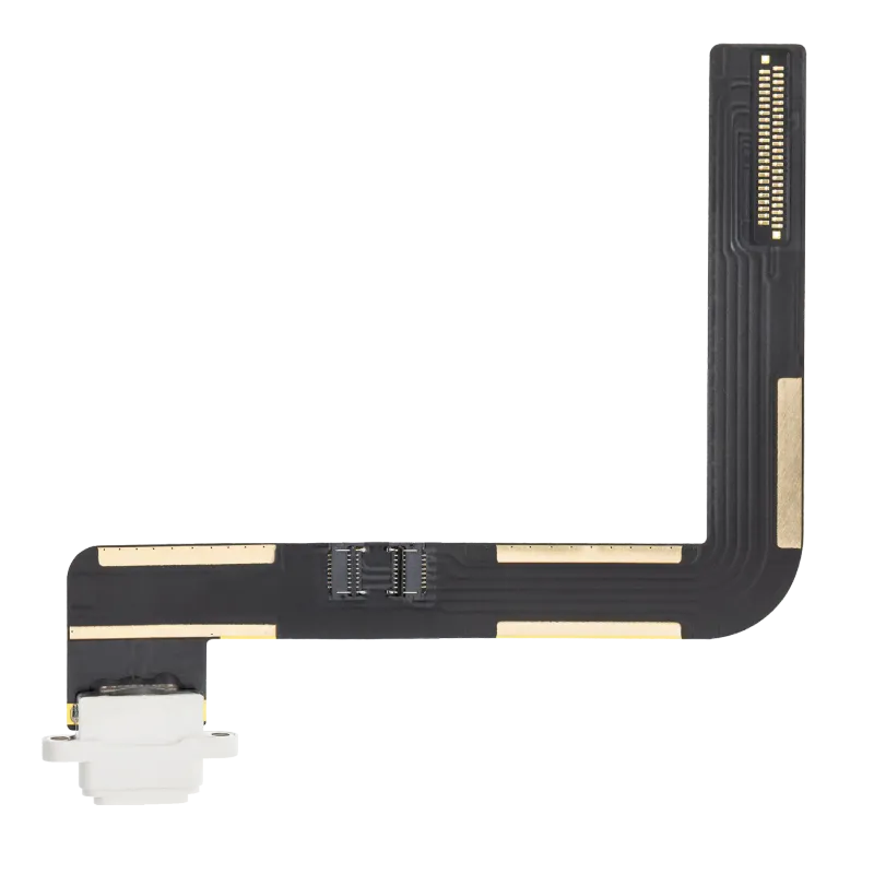 Flex kabel nabíjecího konektoru pro iPad Air 1 / iPad 5 (2017) / iPad 6 (2018) (nutné pájení) (Aftermarket Plus) (bílá)