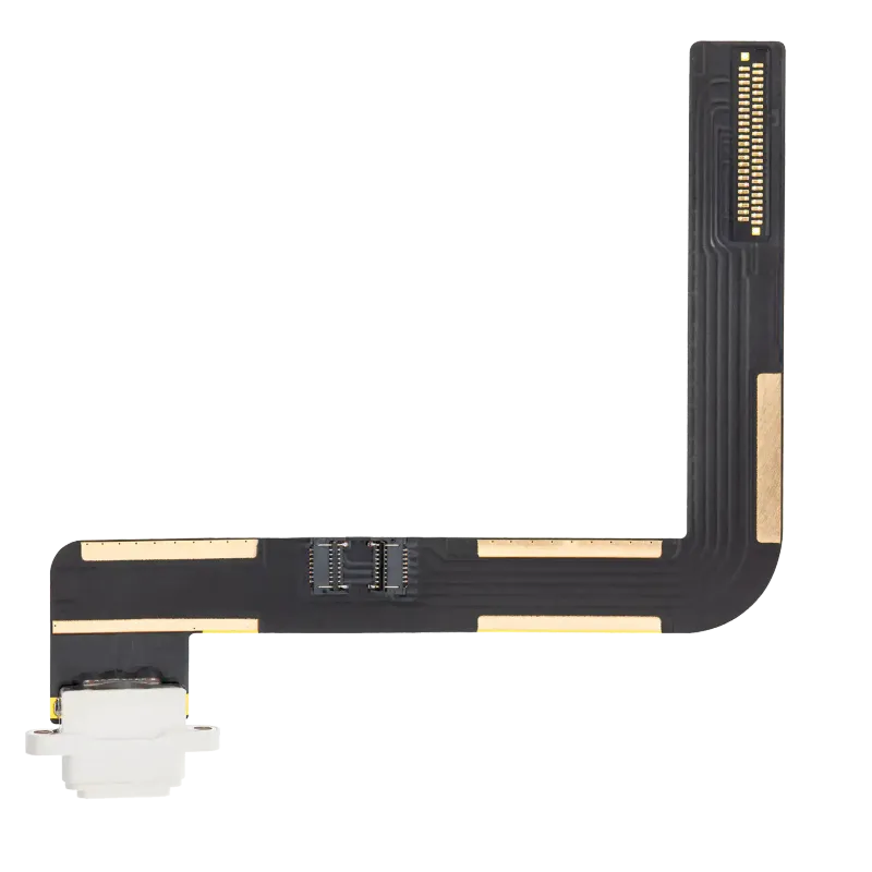 Flex kabel nabíjecího konektoru pro iPad Air 1 / iPad 5 (2017) / iPad 6 (2018) (nutné pájení) (Premium) (bílá)
