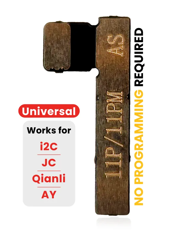 Tag-on flex předprogramovaný univerzální baterie (bez pájení) pro iPhone 11 Pro / 11 Pro Max (AmpSentrix)