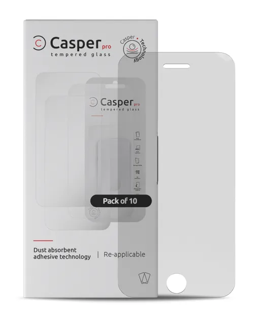 Ochranné sklo Casper Pro pro iPhone 5 / 5S / 5C / SE (2016) (balení 10 ks) (průhledné)