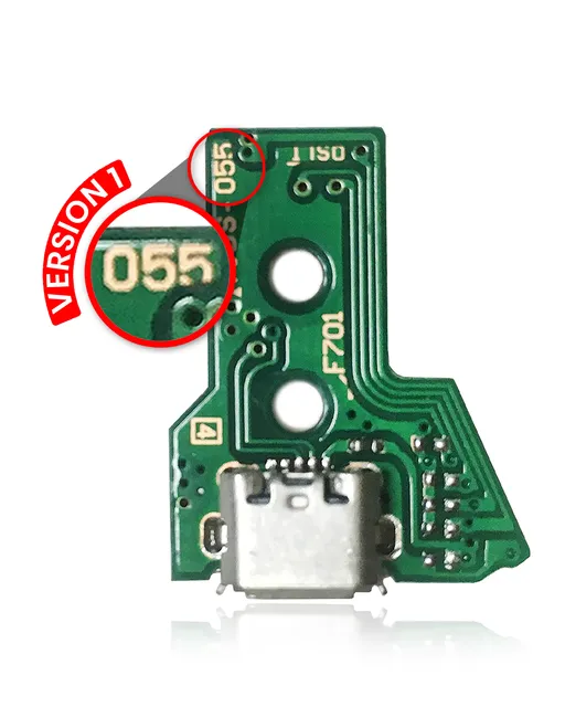 Deska Micro USB nabíjecí Port s flex kabelem 12-pin pro PlayStation 4 ovladač (Version 1: JDS-050 / JDS-055)