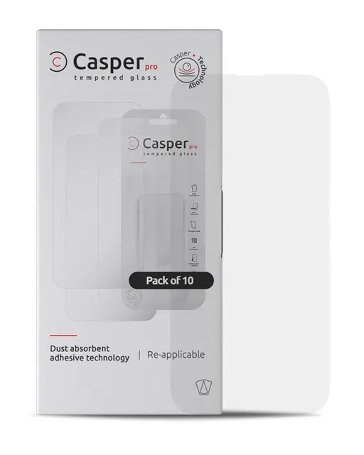 Ochranné sklo Casper Pro pro iPhone 15 Pro (balení 10 ks) (průhledné)