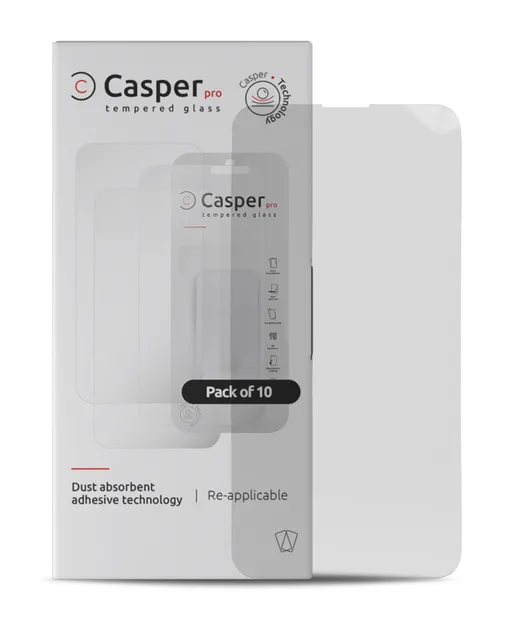 Ochranné sklo Casper Pro pro iPhone 15 / 16 (balení 10 ks) (průhledné)