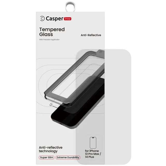 Ochranné sklo Casper Snap pro iPhone 13 Pro Max / 14 Plus (v krabičce) (antireflexní)