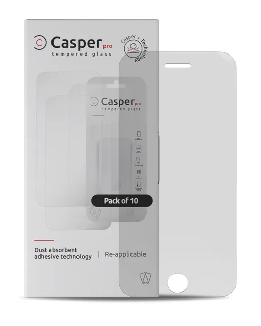 Ochranné sklo Casper Pro pro iPhone 6 / 6S / 7 / 8 / SE (2020) / SE (2022) (balení 10 ks) (průhledné)