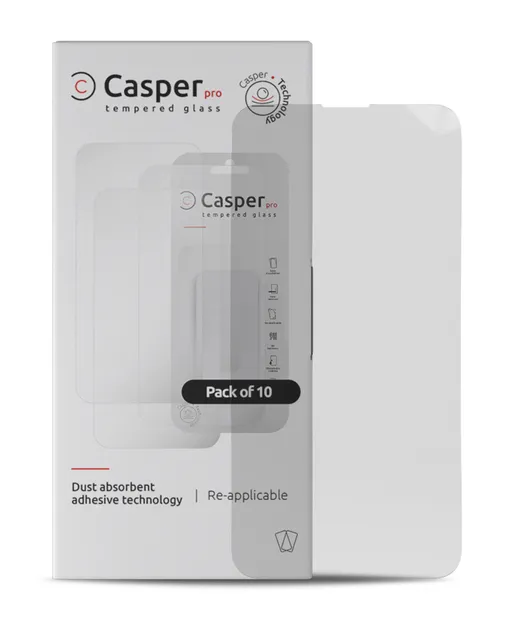 Ochranné sklo Casper Pro pro iPhone 15 Plus / 16 Plus (balení 10 ks) (průhledné)