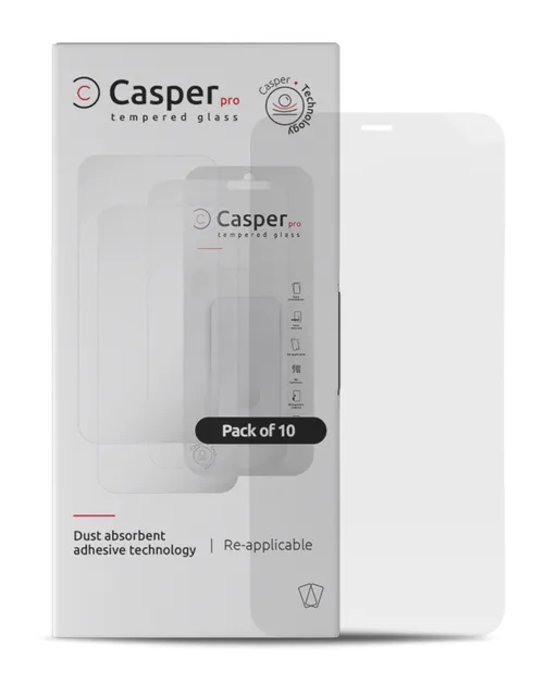 Ochranné sklo Casper Pro pro iPhone 12 / 12 Pro (nekoliduje s krytem) (balení 10 ks) (průhledné)