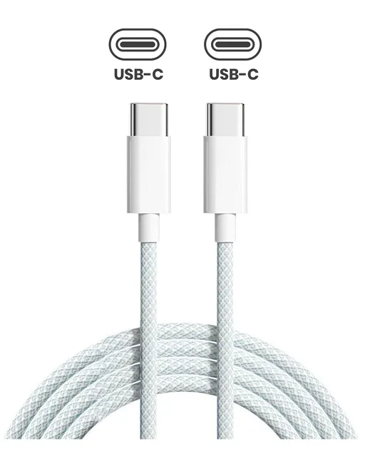 Kabel USB-C do C Braided pro iPhone / iPad (1 m / 3 ft) (originál, nový) (hromadné balení)