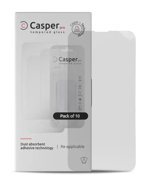 Ochranné sklo Casper Pro pro iPhone 15 Pro Max (balení 10 ks) (průhledné)