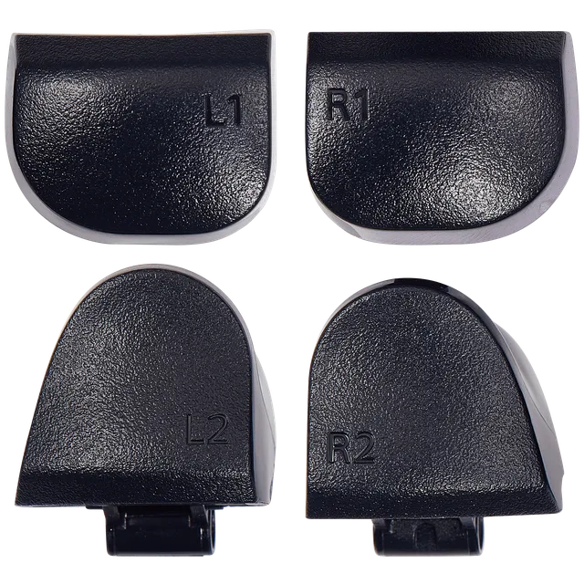 R1 L1 R2 L2 Trigger tlačítka s pružiny pro PlayStation 5 ovladač (Black, BDM-030) (sada 8 ks)