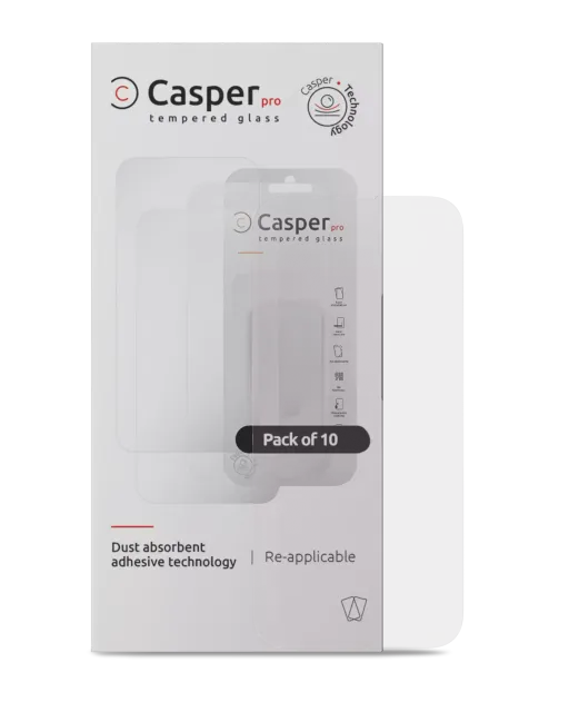 Ochranné sklo Casper Pro pro iPhone 16 Pro Max / 17 Pro Max / 18 Pro Max (balení 10 ks) (průhledné)