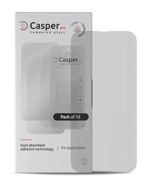 Ochranné sklo Casper Pro pro iPhone 15 Pro (balení 10 ks) (matný)