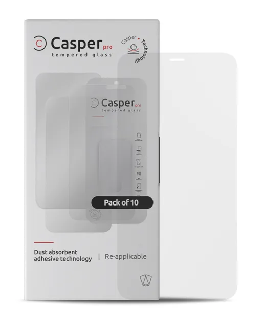 Ochranné sklo Casper Pro pro iPhone 12 / 12 Pro (balení 10 ks) (matný)