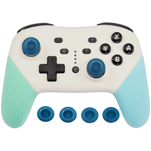 Bezdrátový Dual-Motor Bluetooth ovladač pro Nintendo Switch (modrá / zelená) (DOBE)