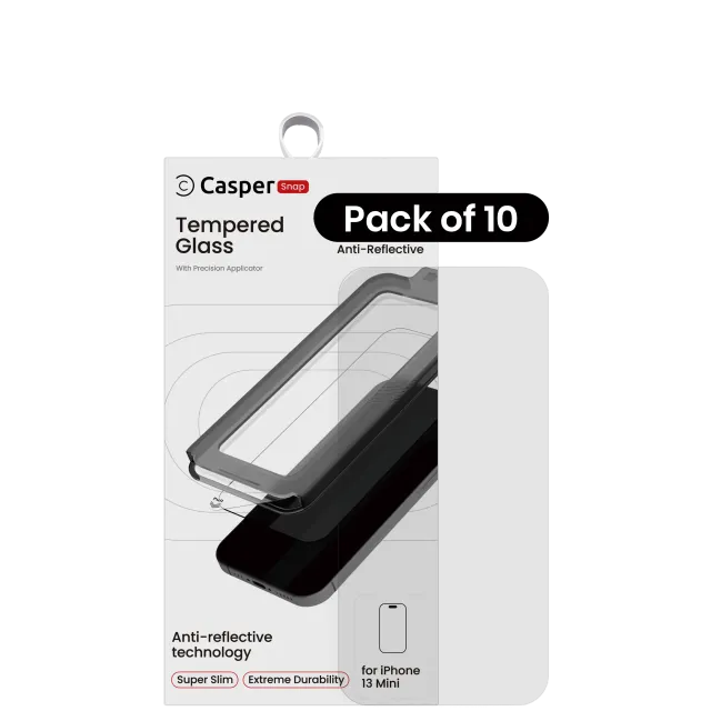Ochranné sklo Casper Snap pro iPhone 13 mini (balení 10 ks) (antireflexní)