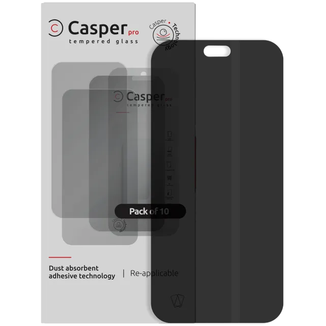 Ochranné sklo Casper Pro pro iPhone 18 Pro Max (balení 10 ks) (privátní)
