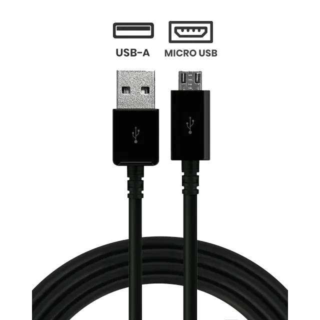 Kabel Micro USB na USB-A nabíjecí (1m, 3ft) (černá) (Bulk, Generic)