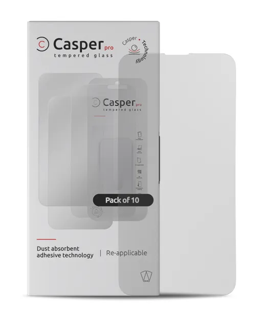 Ochranné sklo Casper Pro pro iPhone 15 / 16 (balení 10 ks) (matný)