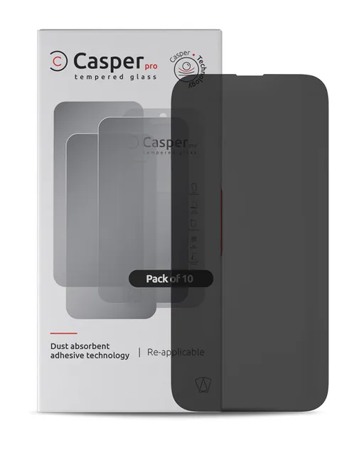 Ochranné sklo Casper Pro pro iPhone 15 Pro (balení 10 ks) (privátní)