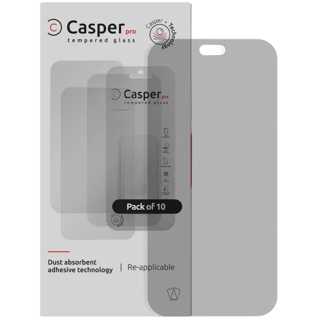 Ochranné sklo Casper Pro pro iPhone 18 Pro Max (balení 10 ks) (matný)