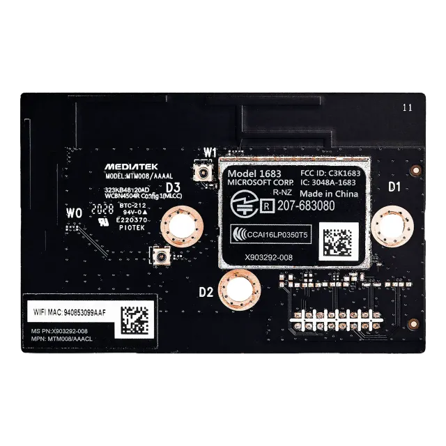 Deska bezdrátový WiFi Bluetooth modul PCB pro Xbox One S (Board # 1683)