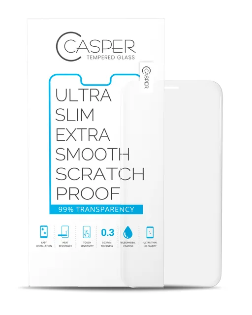 Ochranné sklo Casper pro iPhone 12 mini (nekoliduje s krytem) (balení 100 ks) (průhledné)