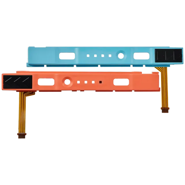 Plastový Rail (Right+Left) s flex kabelem pro Nintendo Switch 2 (modrá / oranžová)
