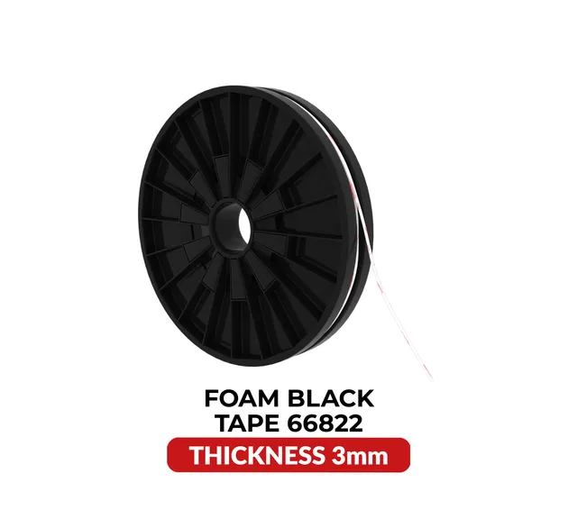 Oboustranný Shock Absorbing pěnový černý páska (3MM x 25M) (Tesa Model # 66822)
