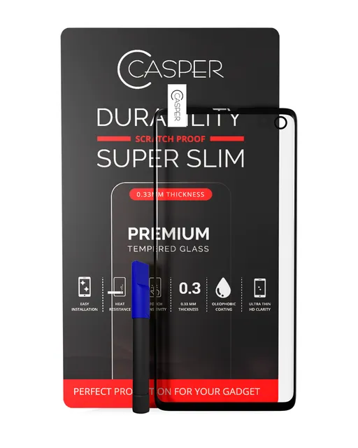 Casper UV tvrzený sklo s lepidlo pro Samsung Galaxy S9 Plus (nekoliduje s krytem) (v krabičce)