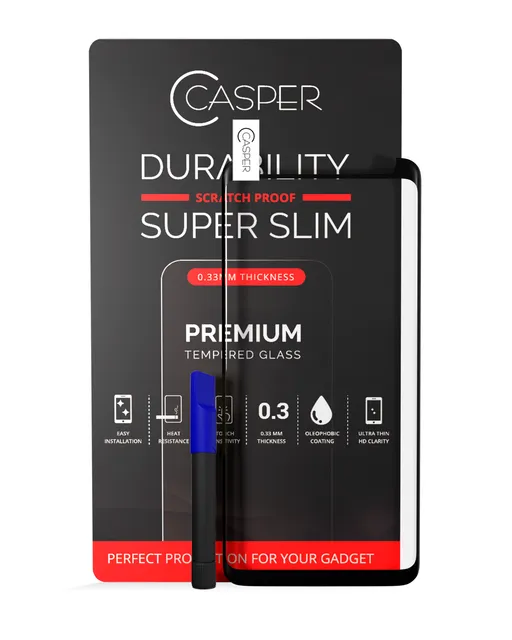Casper UV tvrzený sklo s lepidlo pro Samsung Galaxy S9 (nekoliduje s krytem) (v krabičce)