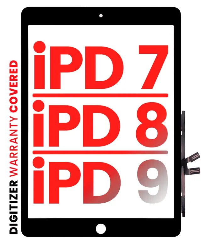 Dotyková vrstva (digitizér) pro iPad 7 (2019) / iPad 8 (2020) / iPad 9 (2021) (Aftermarket Pro: XO7) (černá)