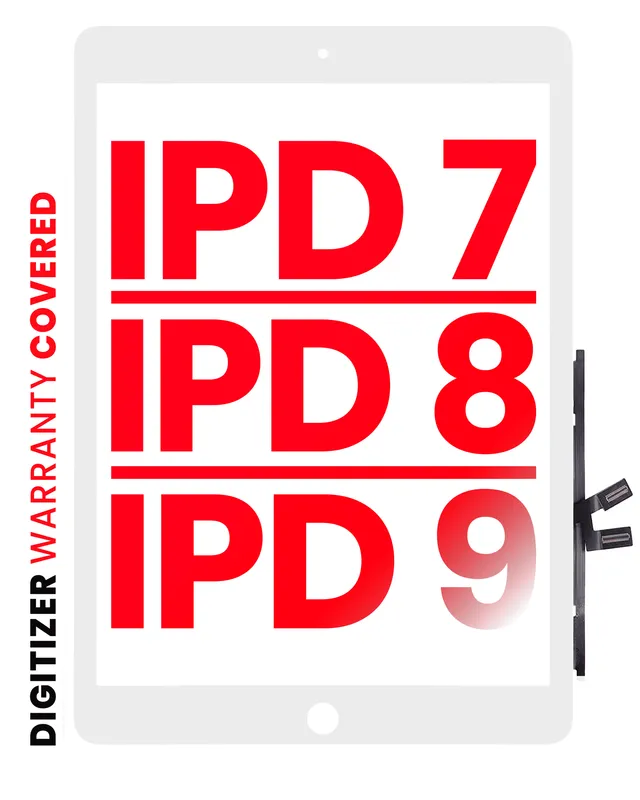 Dotyková vrstva (digitizér) pro iPad 7 (2019) / iPad 8 (2020) / iPad 9 (2021) (Aftermarket Pro: XO7) (bílá)