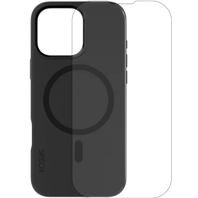 Skech kryt s magsafe s displej ochrana pro iPhone 16 Pro Max (černá)