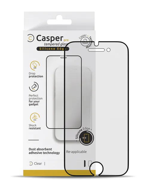 Ochranné sklo Casper Pro (silikonové) pro iPhone 6 / 6S / 7 / 8 (v krabičce) (průhledné)