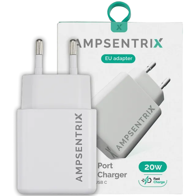 AmpSentrix 20W Dual-Port (USB-C + USB-A) (220 V, EU zástrčka)