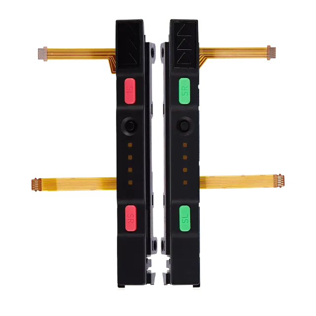 Plastový Rail (Right+Left) s flex kabelem pro Nintendo Switch (růžová / zelená)