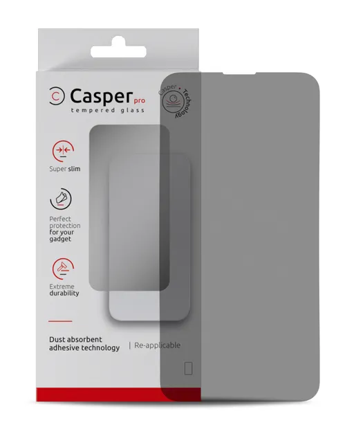 Ochranné sklo Casper Pro pro iPhone 15 Plus / 16 Plus (v krabičce) (privátní)