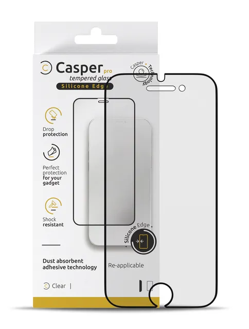 Ochranné sklo Casper Pro (silikonové) pro iPhone 6 / 6S / 7 / 8 / SE (2020) / SE (2022) (v krabičce) (průhledné)