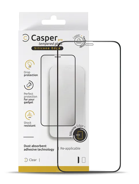 Ochranné sklo Casper Pro (silikonové) pro iPhone 13 mini (v krabičce) (průhledné)