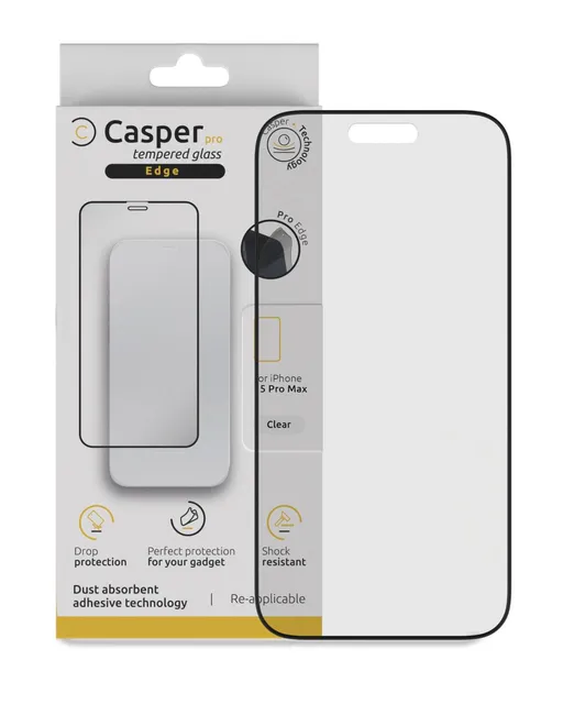 Ochranné sklo Casper Pro Edge pro iPhone 15 Pro Max (v krabičce) (průhledné)