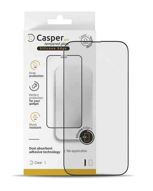 Ochranné sklo Casper Pro (silikonové) pro iPhone 14 Pro Max (v krabičce) (průhledné)